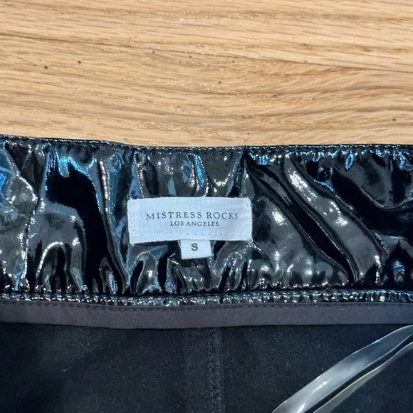 Black Patent Vinyl Trousers. - Picture 4 of 4